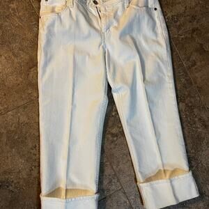 EDDIE BAUER off-white, capri, denims, women's size 8R